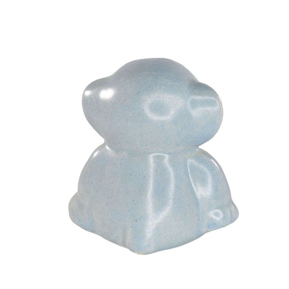 California Pottery Elephant Blue Figurine Eyes Closed Sitting Haldeman Caliente? - Picture 3 of 9